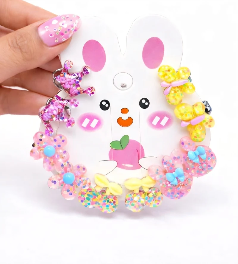 Children's Earrings Ear Clip Painless Ear Holes Children's Super Cute Earrings Tip Kaner dul