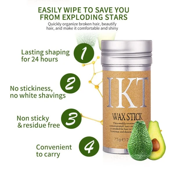 Ikt Hair Wax Stick for Styling, Improving Frizz, Edge Control