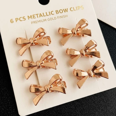 About 2.5cm golden bow hairpin M9-031