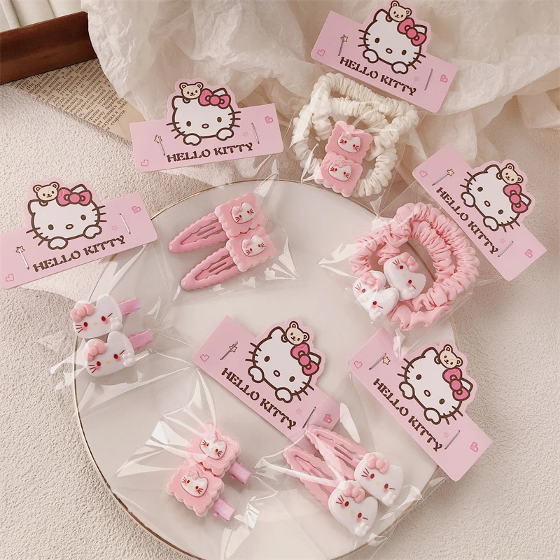 Cute Pink kitty hair accessories