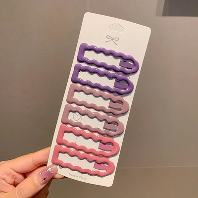 Pink and purple-oval [6-piece set]