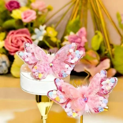 11# moving butterfly [large light pink hair ball] one pack