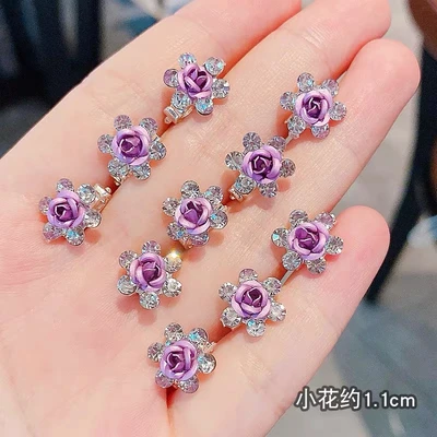 Rhinestone purple rose [single]