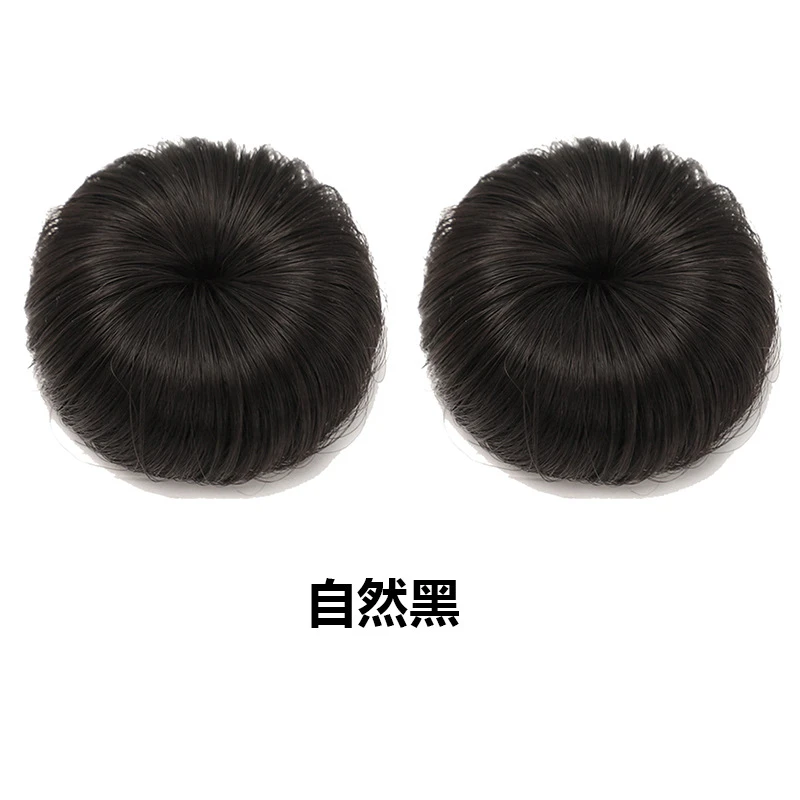 Hot-Selling Children's Princess Cute Bun Realistic Hairpiece for Girls, Matte Silk Double Ponytail Realistic Hair Clip