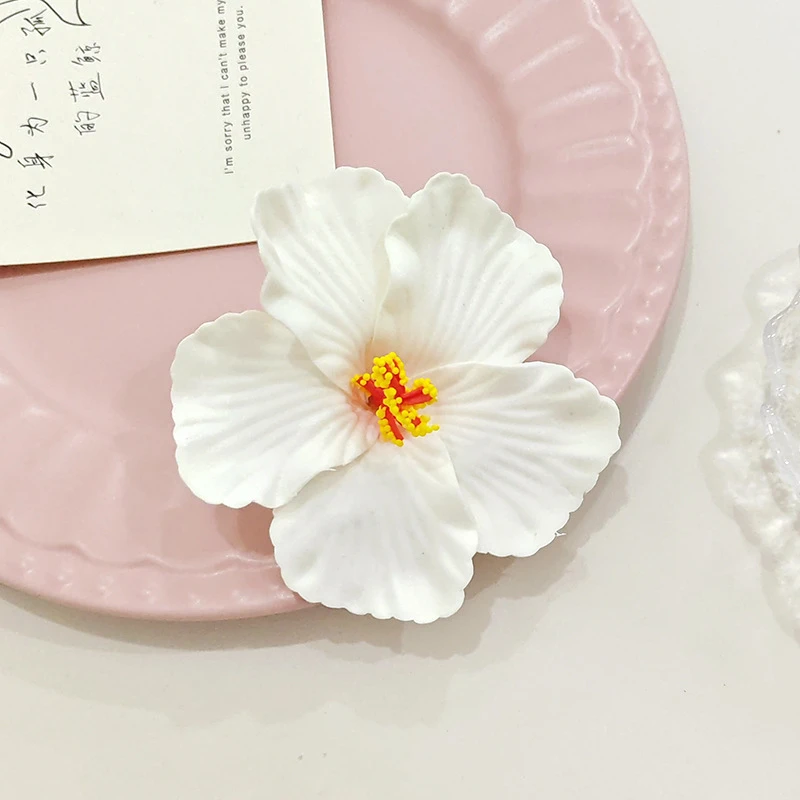 2025 New Model Hibiscus Flower Hairpin for Women, Beach Photo Atmosphere Side Clip, Side Duckbill Hair Accessory, Hair Flower Hairpin