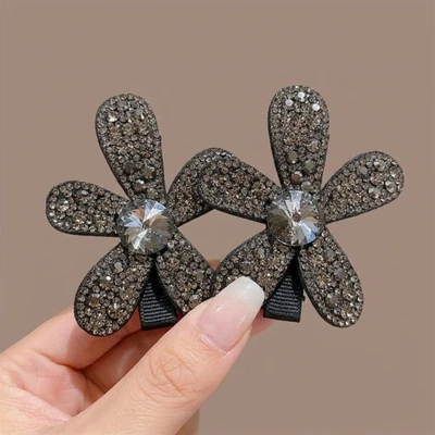 Full diamond flower duckbill clip gun black