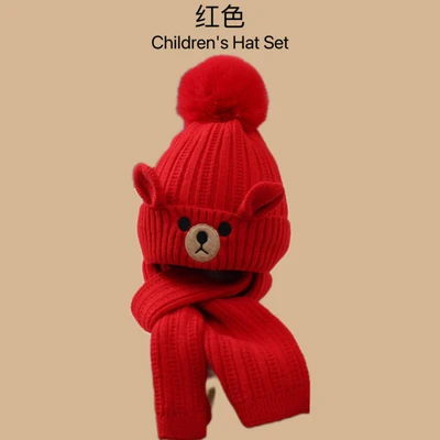 Ears bear set-red