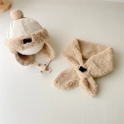 Off-white two-piece set (hat circumference 48-50cm/8-30 months)