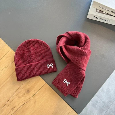 Bow set-burgundy