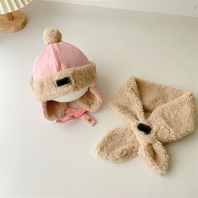 Pink two-piece set (hat circumference 48-50cm/8-30 months)