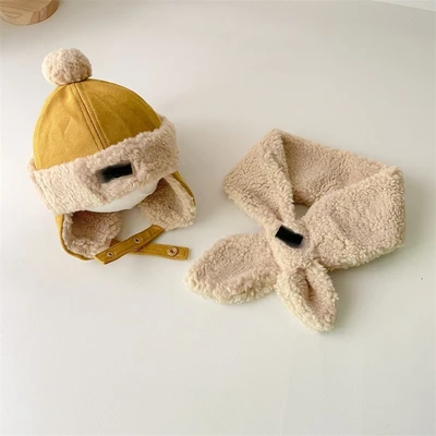 Yellow two-piece set (hat circumference 48-50cm/8-30 months)