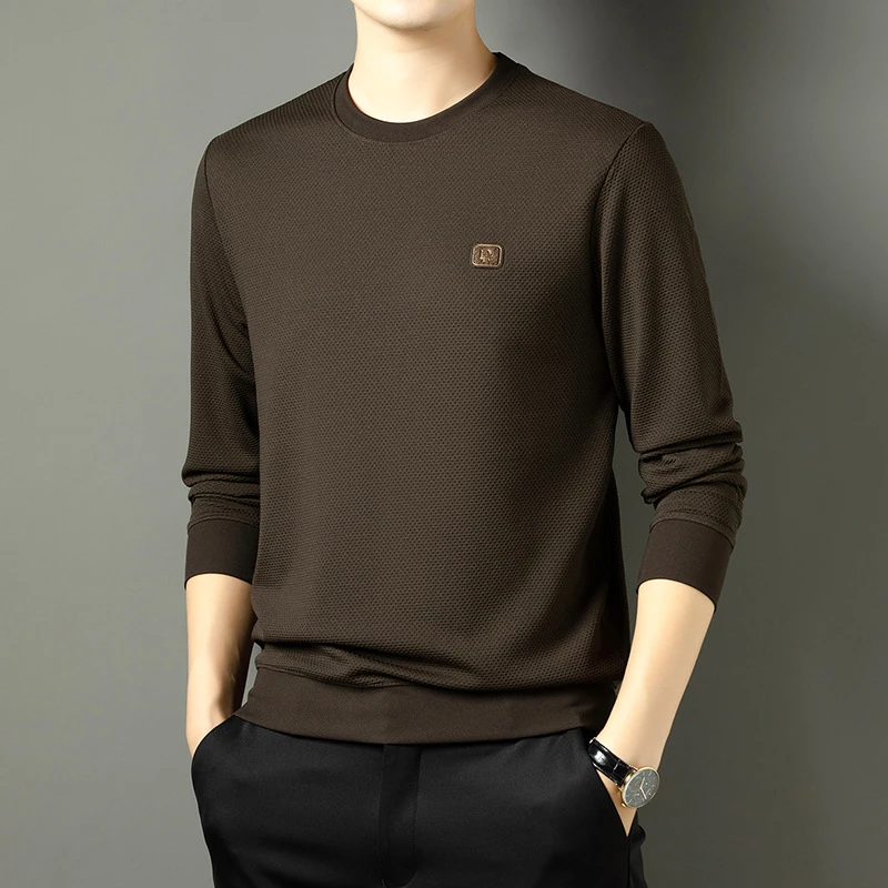 Live the same style sweatshirt autumn male neck pullover Tide brand fashion comfortable Joker long sleeve T-shirt