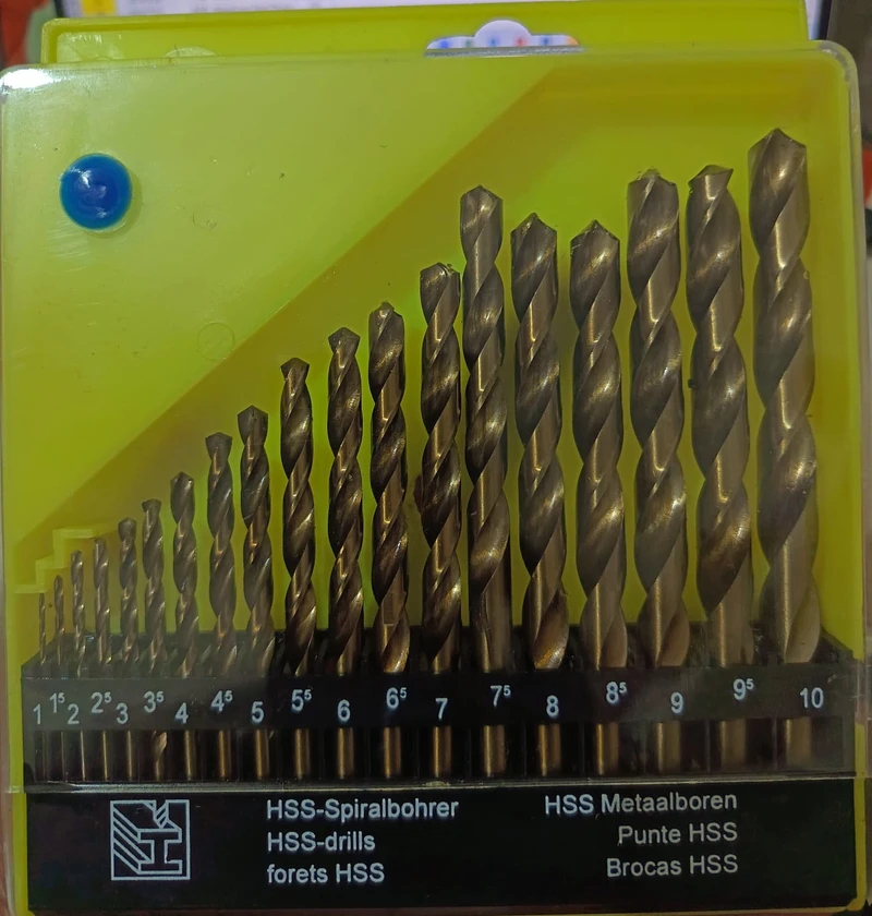 Twist Drill Set Drill Bit for Drilling Wood Board Thin Iron Sheet Aluminum Alloy Hole Hss High Speed Steel Titanium Plated Twist Drill Set