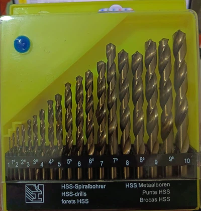 19pcs round handle twist drill