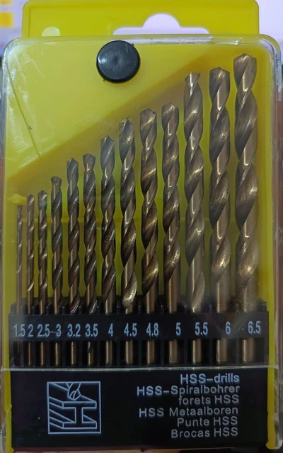 13pcs round handle twist drill