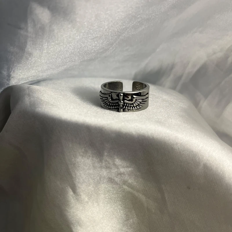 Silver Eagle Wings Ring
